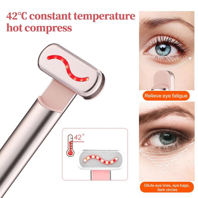 EMS Microcurrent Face Lifting Device Red Light Facial Wand Eye Neck Massager Skin Tightening Anti Wrinkle Skin Care Beauty Tool