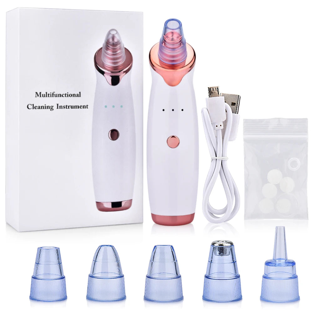 Blackhead Remover Vacuum Pore Cleaner Face Cleaning Brush Ance Pimple Black Dots Spot Extractor Nano Facial Sprayer Steamer