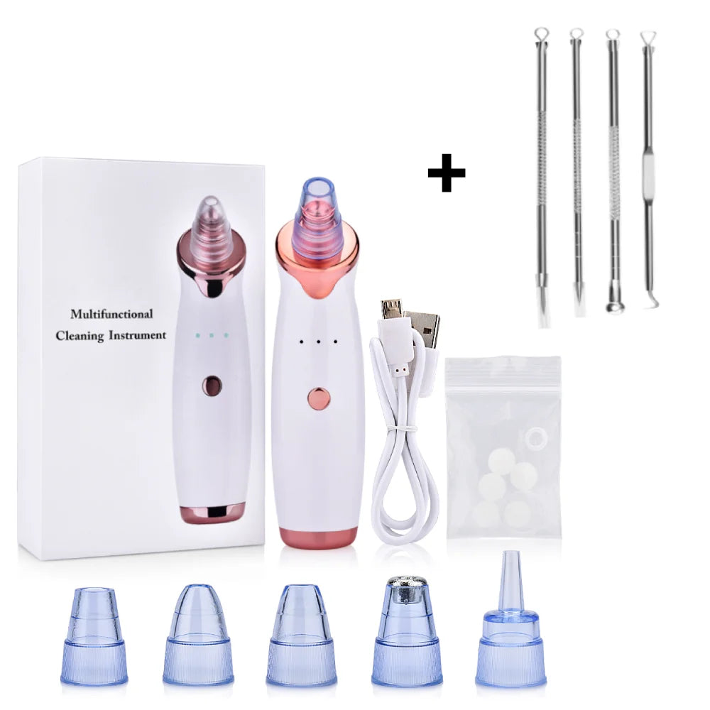 Blackhead Remover Vacuum Pore Cleaner Face Cleaning Brush Ance Pimple Black Dots Spot Extractor Nano Facial Sprayer Steamer