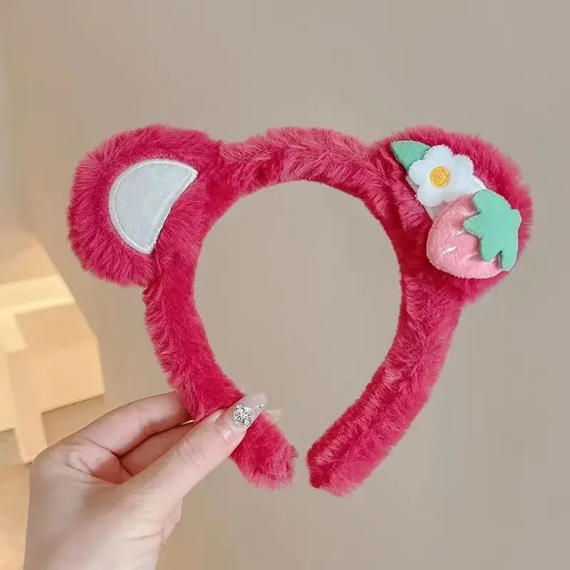 Cute cartoon frog headband women wash face hair accessories autumn and winter plush children daily need gift headband