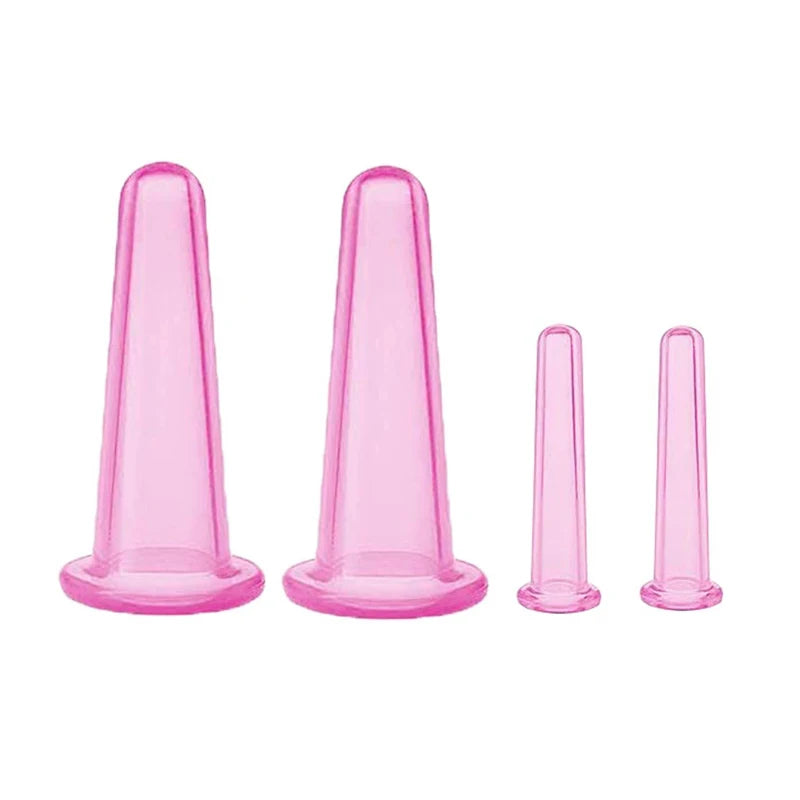 Silicone Vacuum Cupping Massage Jars Anti Cellulite Massage Facial Suction Cups Face Neck Lift Skin Scraping Guasha Anti Wrinkle