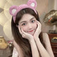 Cute cartoon frog headband women wash face hair accessories autumn and winter plush children daily need gift headband