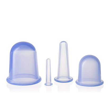 Silicone Vacuum Cupping Massage Jars Anti Cellulite Massage Facial Suction Cups Face Neck Lift Skin Scraping Guasha Anti Wrinkle