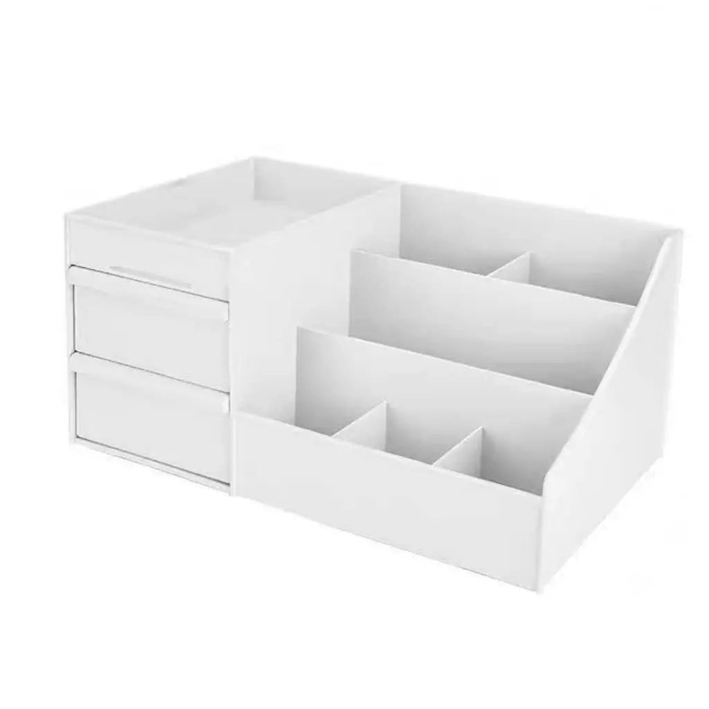 White New Drawer Makeup Storage Box Dormitory Finishing Plastic Shelf Cosmetics Skin Care Dressing Table Desktop
