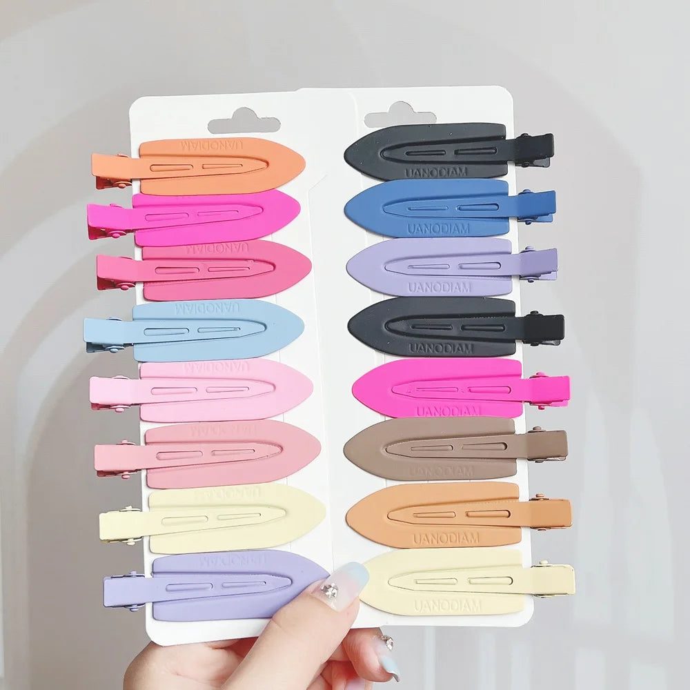 2Pcs/Lot Solid Color Seamless Matte Hair Clip for Women Girls Hairpins Ins Fashion Wash Face Makeup Headwear Hair Accessories