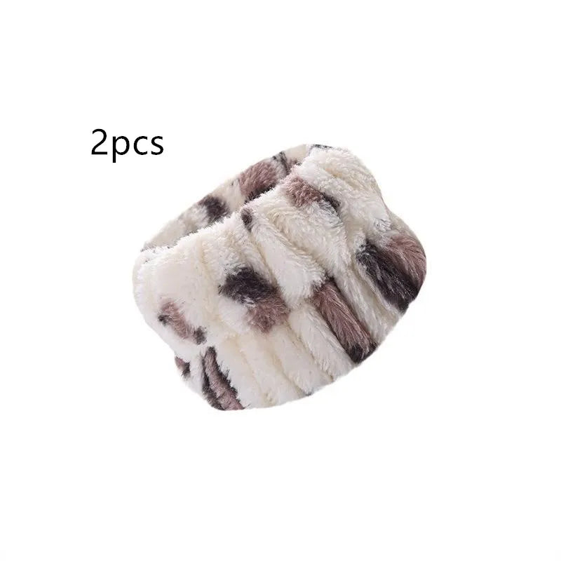 2pcs Wrist Spa Washband Microfiber Wrist Wash Towel Band Wristband for Washing Face Absorbent Wrist Sweatband Headbands