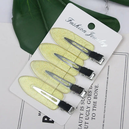 4pcs 6cm Hair Clips No Bend Seamless Hair Clips Side Bangs Barrette Makeup Washing Face Accessories Women Girls Styling Hairpins