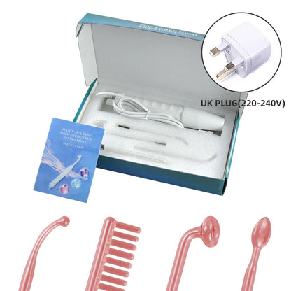 Portable  High Frequency Facial Machine Mushroom Tongue Bend Comb Tube Electrotherapy Physiotherapy Anti-inflammatory Device