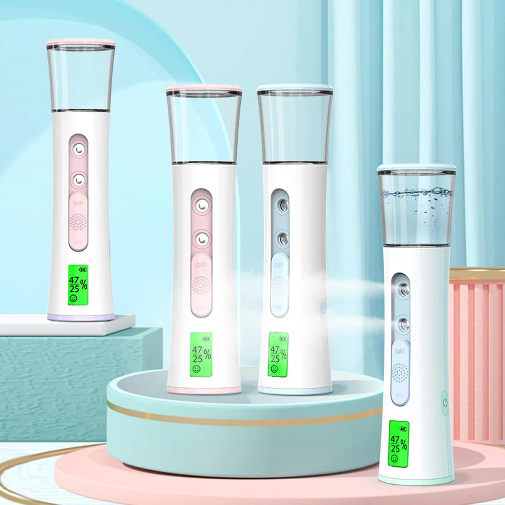 Nano Facial Steamer Mist Spray Eyelash Extensions Cleaning Pores Water SPA Moisturizing Hydrating Face Sprayer USB Rechargeable