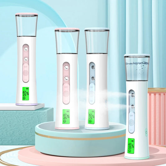 Nano Facial Steamer Mist Spray Eyelash Extensions Cleaning Pores Water SPA Moisturizing Hydrating Face Sprayer USB Rechargeable