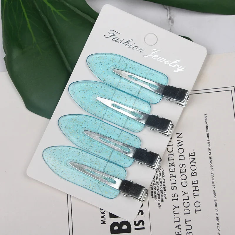 4pcs 6cm Hair Clips No Bend Seamless Hair Clips Side Bangs Barrette Makeup Washing Face Accessories Women Girls Styling Hairpins