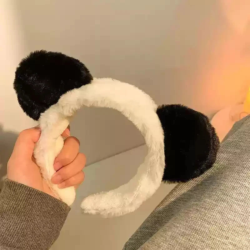 Cartoon Giraffe Cute Plush Bath Headband Wash Face Hair Hoop Hairbands Wristband for Bathroom Soft Remover Skin Care for Women