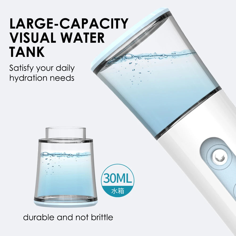 Nano Facial Steamer Mist Spray Eyelash Extensions Cleaning Pores Water SPA Moisturizing Hydrating Face Sprayer USB Rechargeable