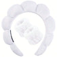 3 Piece Luxury Fiber Spa Headband and Wristband Set - Soft and Comfortable - Face Wash, Makeup Women's Hair Accessories Set