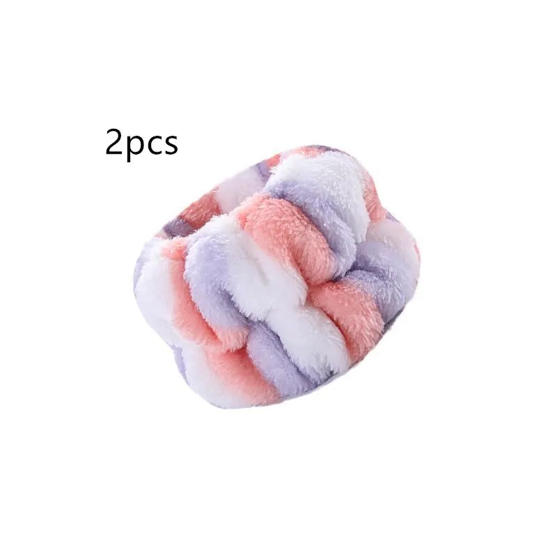 2pcs Wrist Spa Washband Microfiber Wrist Wash Towel Band Wristband for Washing Face Absorbent Wrist Sweatband Headbands
