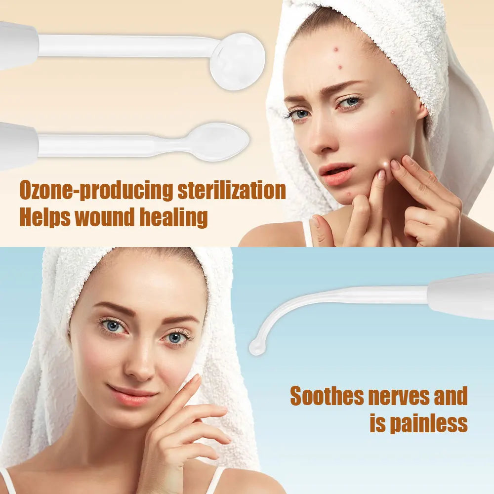 High Frequency Skin Therapy Wand Machine Portable Handheld for Acne Massage Skin Rejuvenation Tightening Wrinkle Reducing Tool
