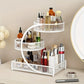 1pc Lightweight Varnished Metal Makeup Storage Rack - No - Installation, Ideal for Vanity Countertop, for Lipstick & Skincare