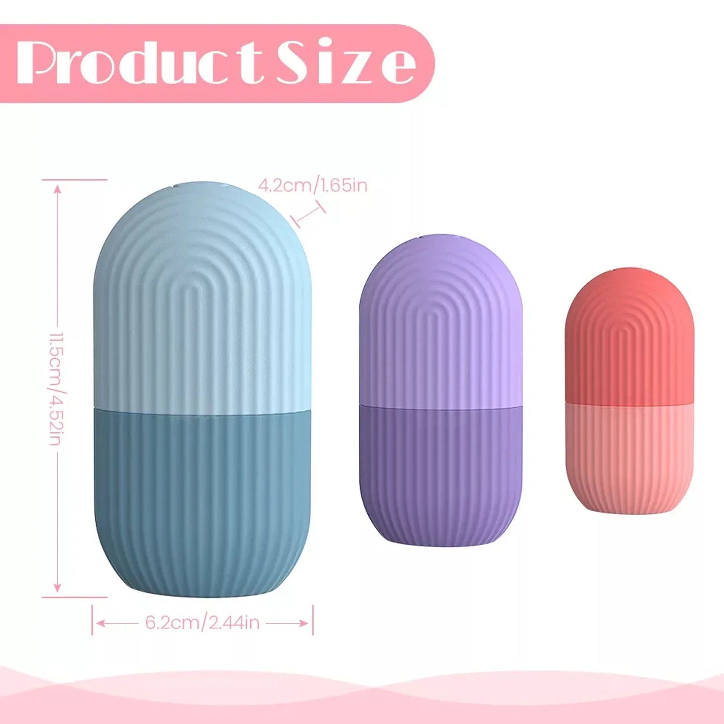 Ice Cube Face Roller, Eyes and Neck, Brighten Skin & Enhance Your Natural Glow, Reusable Facial Treatment, Ice Cube Roller