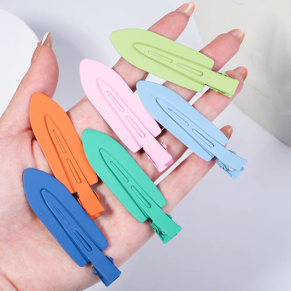 2Pcs/Lot Solid Color Seamless Matte Hair Clip for Women Girls Hairpins Ins Fashion Wash Face Makeup Headwear Hair Accessories