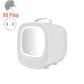 6L Mini Car Refrigerator Mirror Surface Fridge Car Home Dual-use Beauty Refrigerator Facial Mask Cosmetics Cooler With LED Light