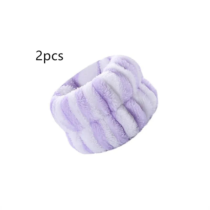 2pcs Wrist Spa Washband Microfiber Wrist Wash Towel Band Wristband for Washing Face Absorbent Wrist Sweatband Headbands