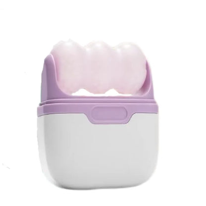 Double head ice roller for relieving puffiness on face, eyes, cold therapy for migraine face, massage roller for skin care