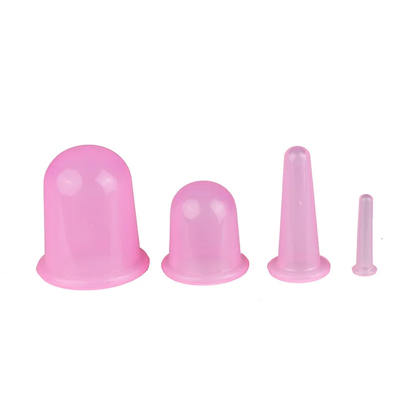 Silicone Vacuum Cupping Massage Jars Anti Cellulite Massage Facial Suction Cups Face Neck Lift Skin Scraping Guasha Anti Wrinkle