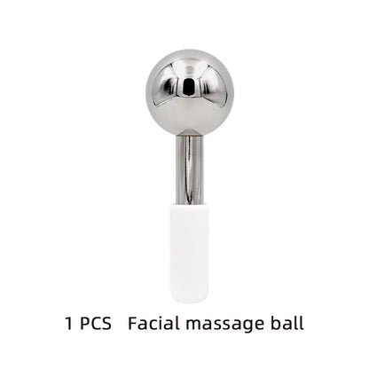 Hot Selling Skin Ice Globes Rose Gold Cooling Facial Ice Globes Beauty Roller Stainless Steel Magic Metal Cold Therapy Hand Held