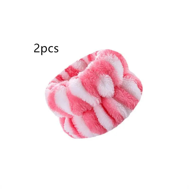 2pcs Wrist Spa Washband Microfiber Wrist Wash Towel Band Wristband for Washing Face Absorbent Wrist Sweatband Headbands