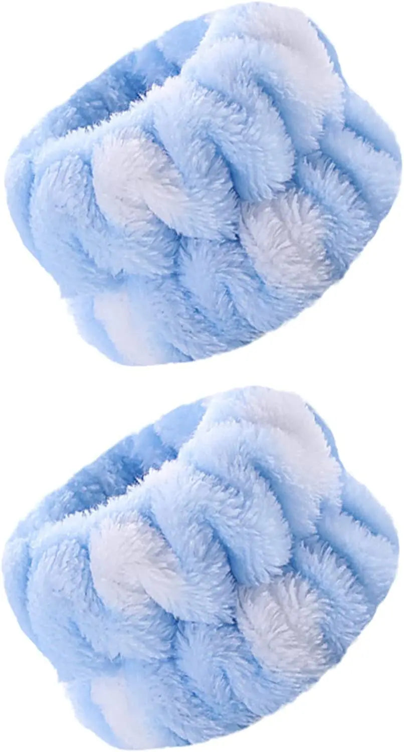 2pcs Wrist Spa Washband Microfiber Wrist Wash Towel Band Wristband for Washing Face Absorbent Wrist Sweatband Headbands