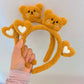 Cute cartoon frog headband women wash face hair accessories autumn and winter plush children daily need gift headband