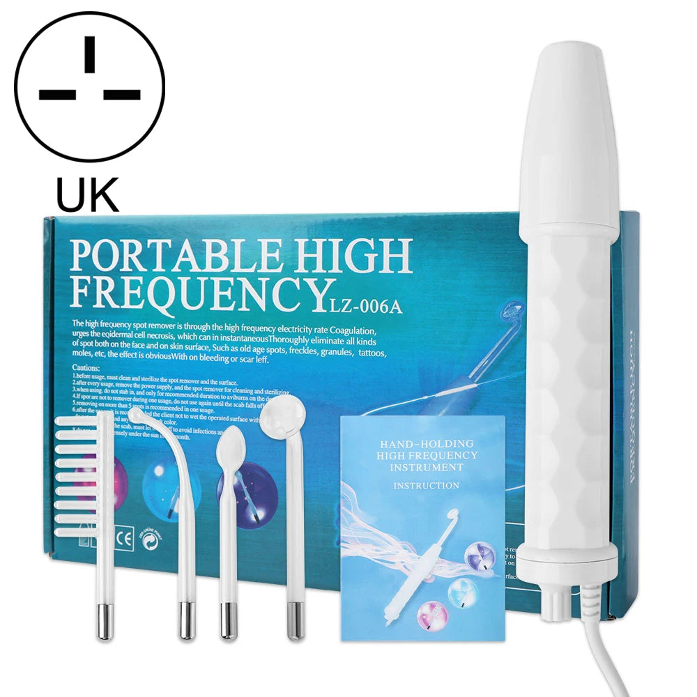High Frequency Skin Therapy Wand Machine Portable Handheld for Acne Massage Skin Rejuvenation Tightening Wrinkle Reducing Tool