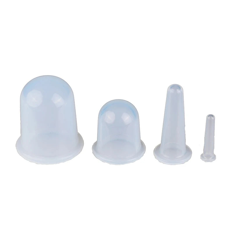 Silicone Vacuum Cupping Massage Jars Anti Cellulite Massage Facial Suction Cups Face Neck Lift Skin Scraping Guasha Anti Wrinkle