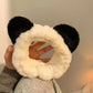 Cartoon Giraffe Cute Plush Bath Headband Wash Face Hair Hoop Hairbands Wristband for Bathroom Soft Remover Skin Care for Women
