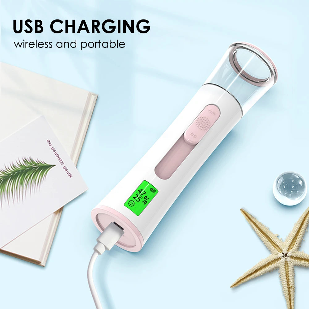 Nano Facial Steamer Mist Spray Eyelash Extensions Cleaning Pores Water SPA Moisturizing Hydrating Face Sprayer USB Rechargeable