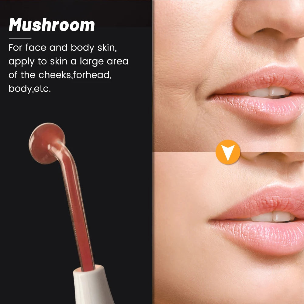 Portable  High Frequency Facial Machine Mushroom Tongue Bend Comb Tube Electrotherapy Physiotherapy Anti-inflammatory Device