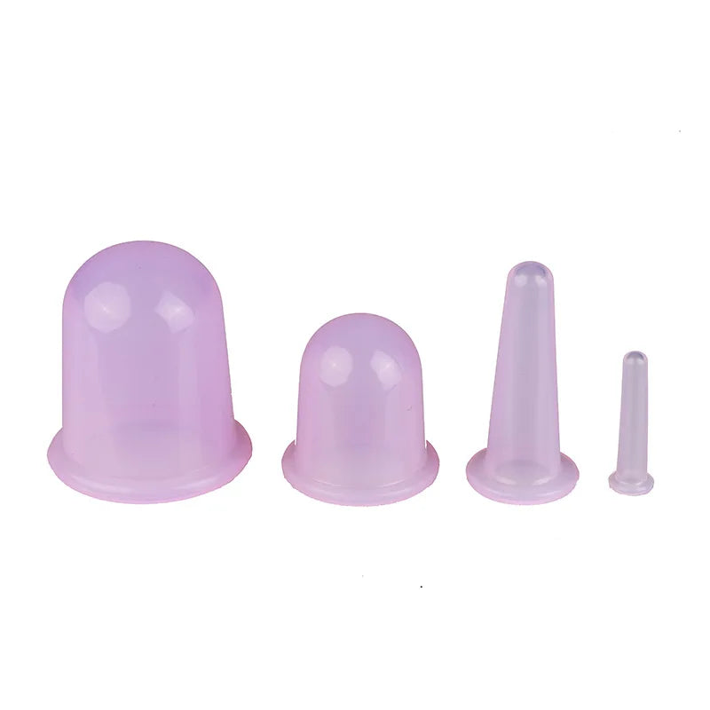 Silicone Vacuum Cupping Massage Jars Anti Cellulite Massage Facial Suction Cups Face Neck Lift Skin Scraping Guasha Anti Wrinkle
